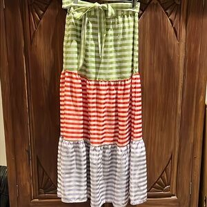 Gingham tiered skirt